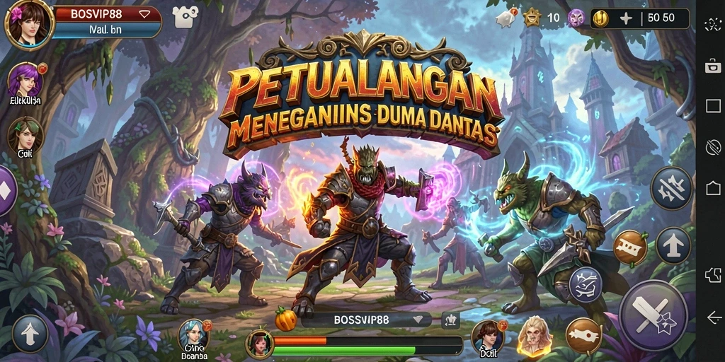 Tampilan gameplay petualangan yang menegangkan dan penuh aksi.