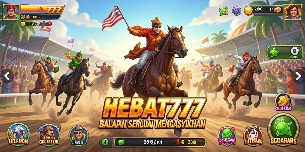 Tampilan gameplay HEBAT777 yang mendebarkan saat balapan.
