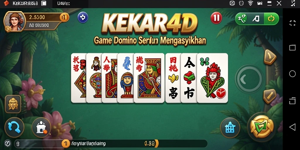 Screenshot gameplay menunjukkan suasana seru permainan domino.