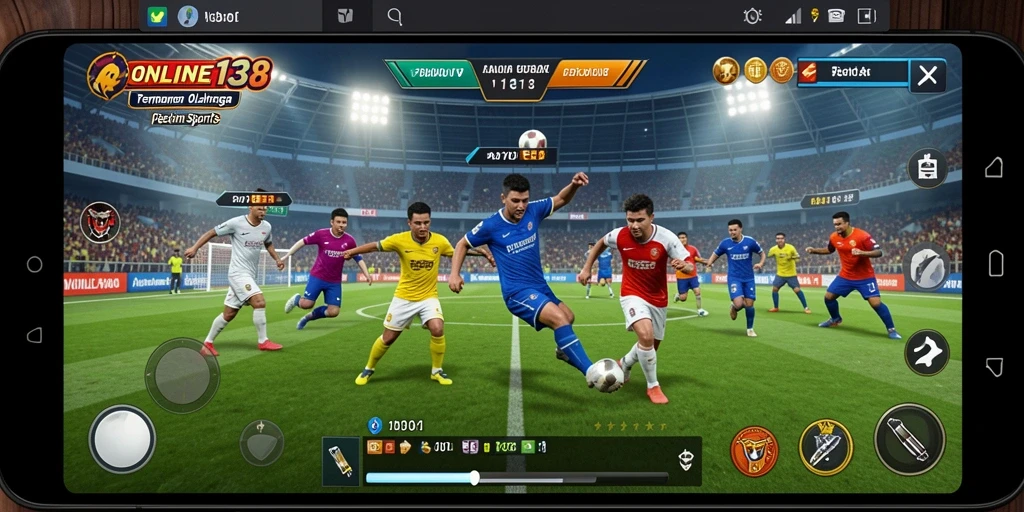 Tampilan gameplay seru dalam ONLINE138 yang menampilkan aksi olahraga intens.
