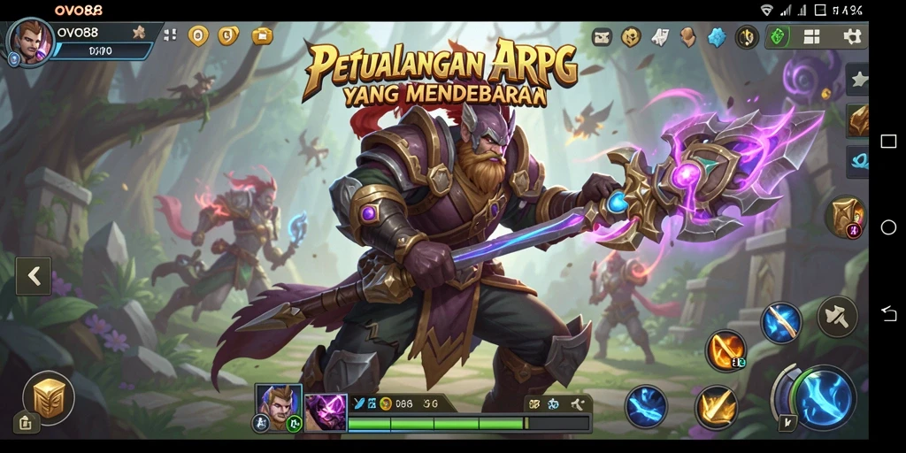 Tampilan menakjubkan dari gameplay ARPG OVO88 yang menawarkan petualangan seru.