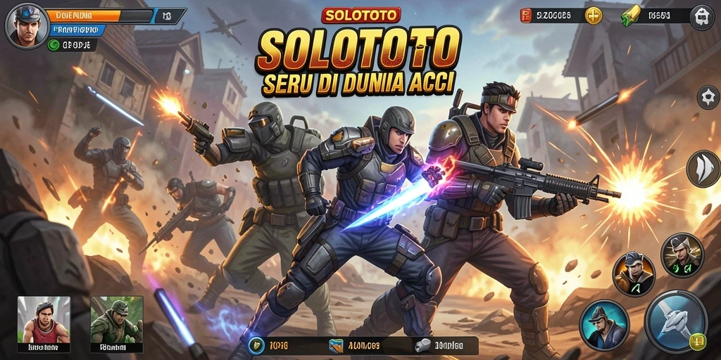 Tampilan gameplay penuh aksi di SOLOTOTO dengan grafis yang memukau.